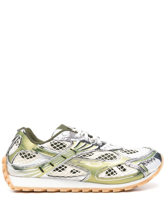 Green Orbit Panelled Mesh Sneakers