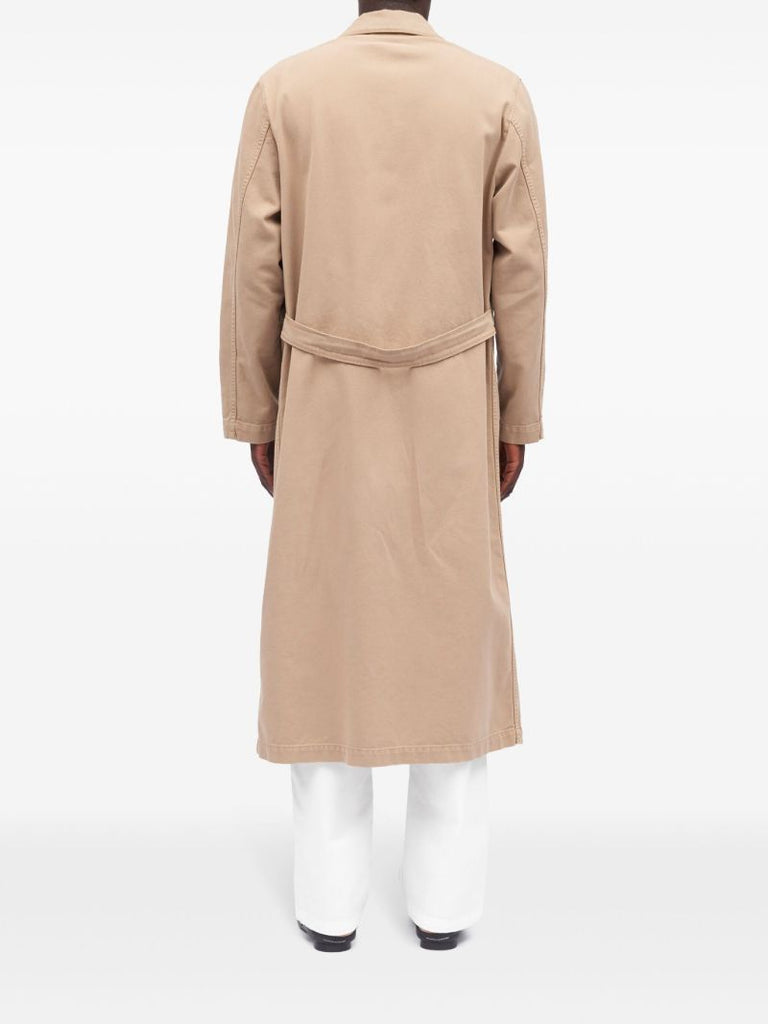 Neutral Single-breasted Cotton Coat