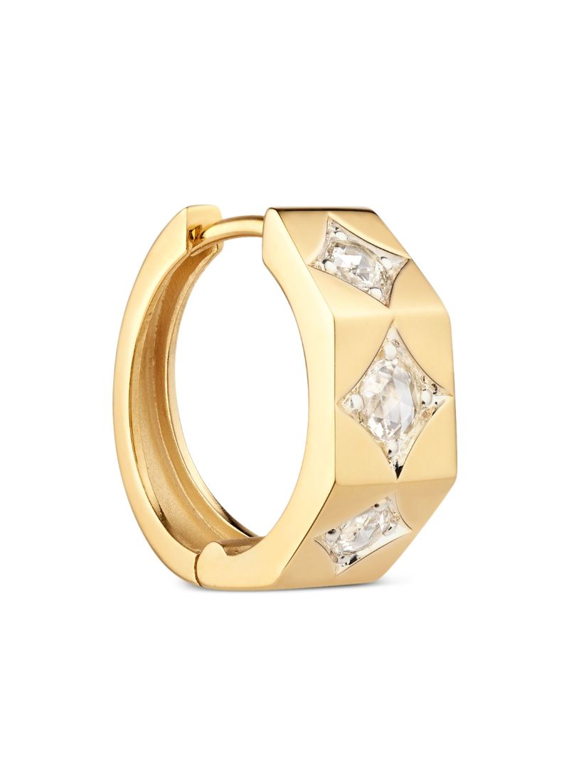 18k Yellow Gold Ecrou Diamond Earring