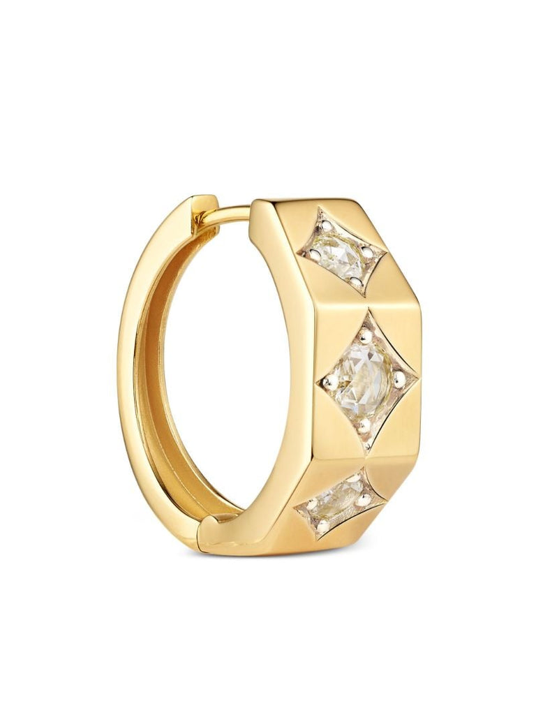 18k Yellow Gold Ecrou Diamond Earring