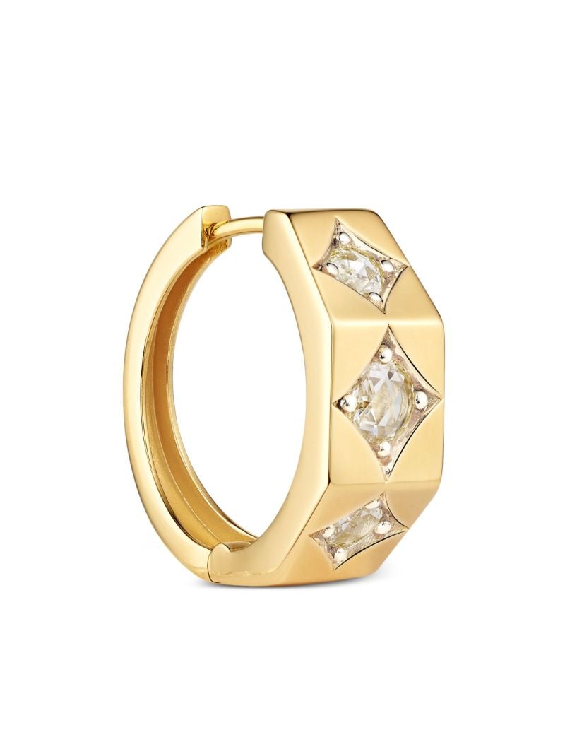 18k Yellow Gold Ecrou Diamond Earring