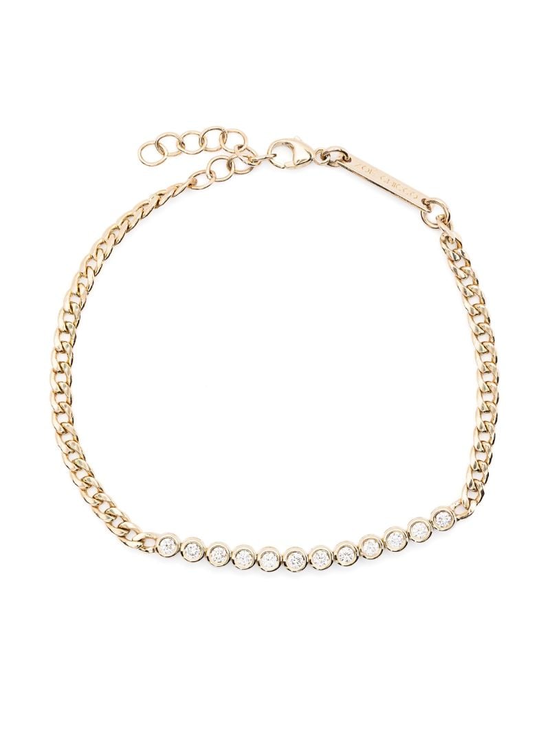 14k Yellow Gold Diamond Bracelet