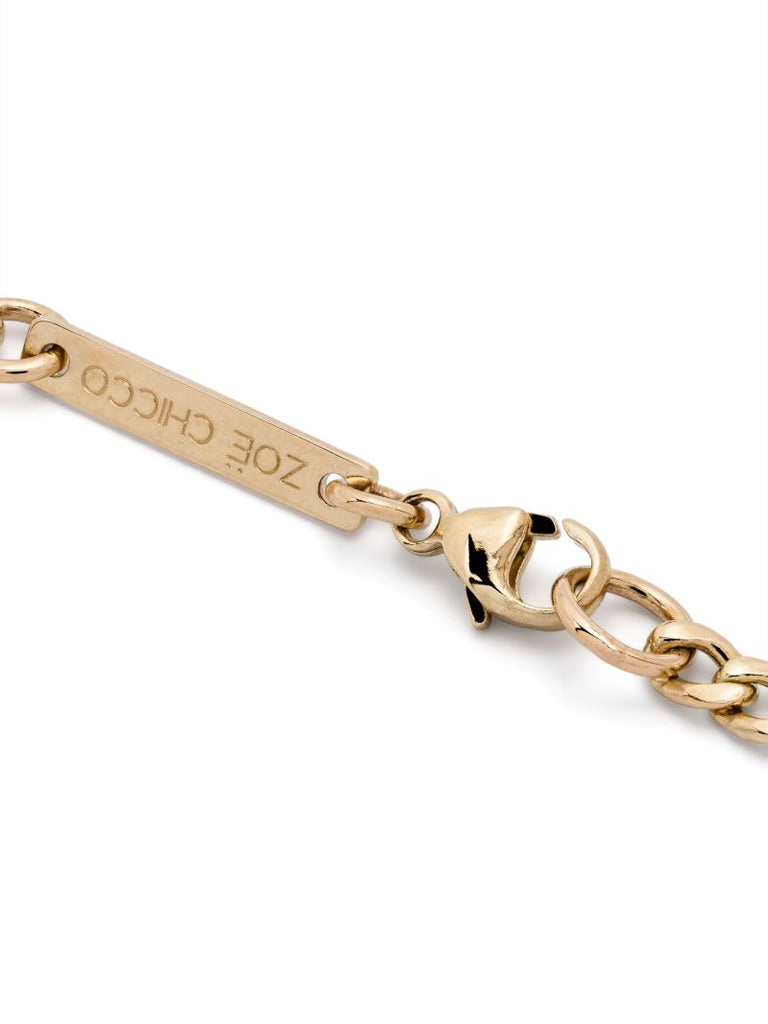 14k Yellow Gold Tennis Diamond Necklace