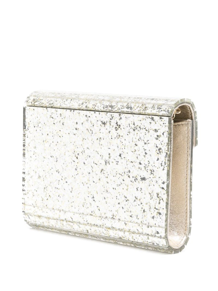 Silver-tone Candy Glitter Clutch Bag