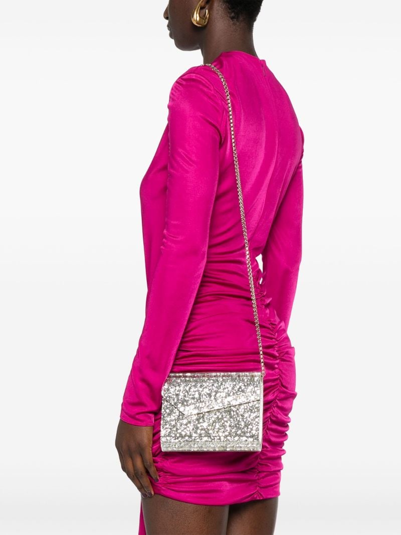 Silver-tone Candy Glitter Clutch Bag