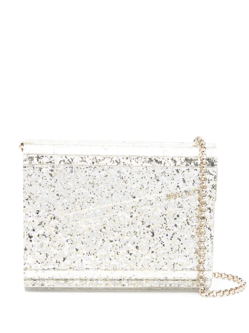 Silver-tone Candy Glitter Clutch Bag
