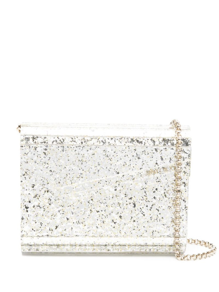 Silver-tone Candy Glitter Clutch Bag