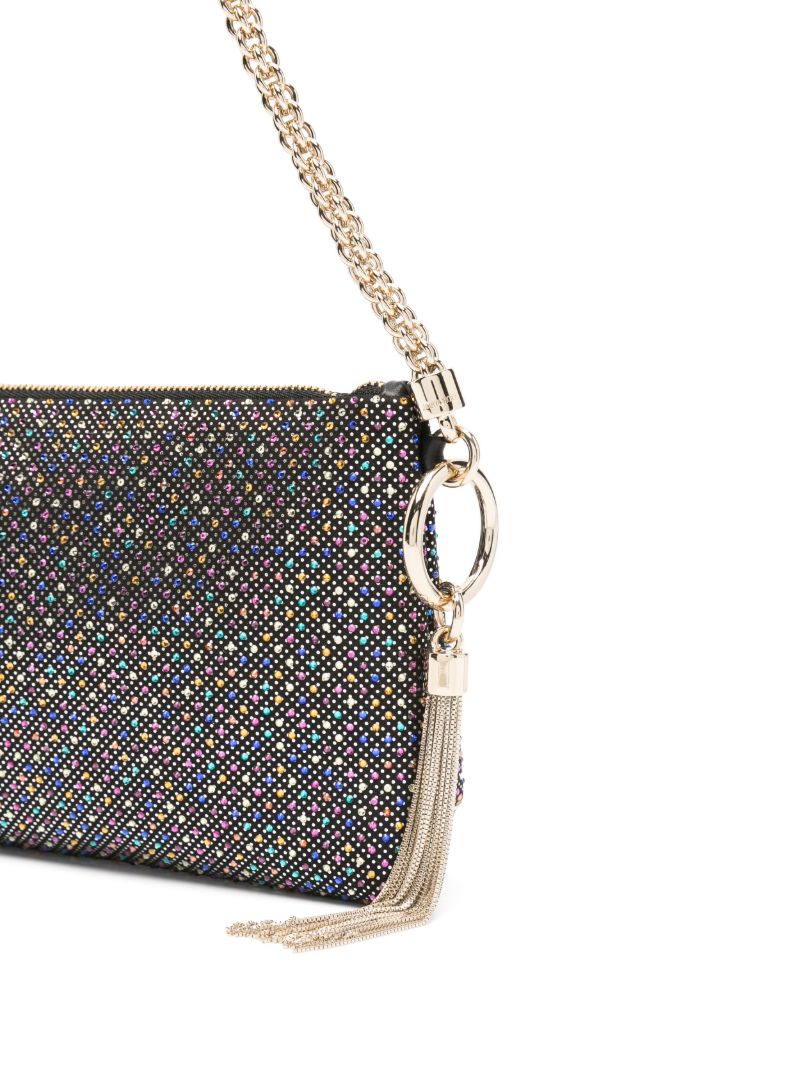 Black Crystal-embellished Shoulder Bag