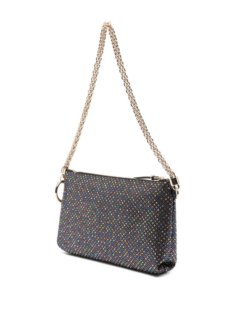 Black Crystal-embellished Shoulder Bag