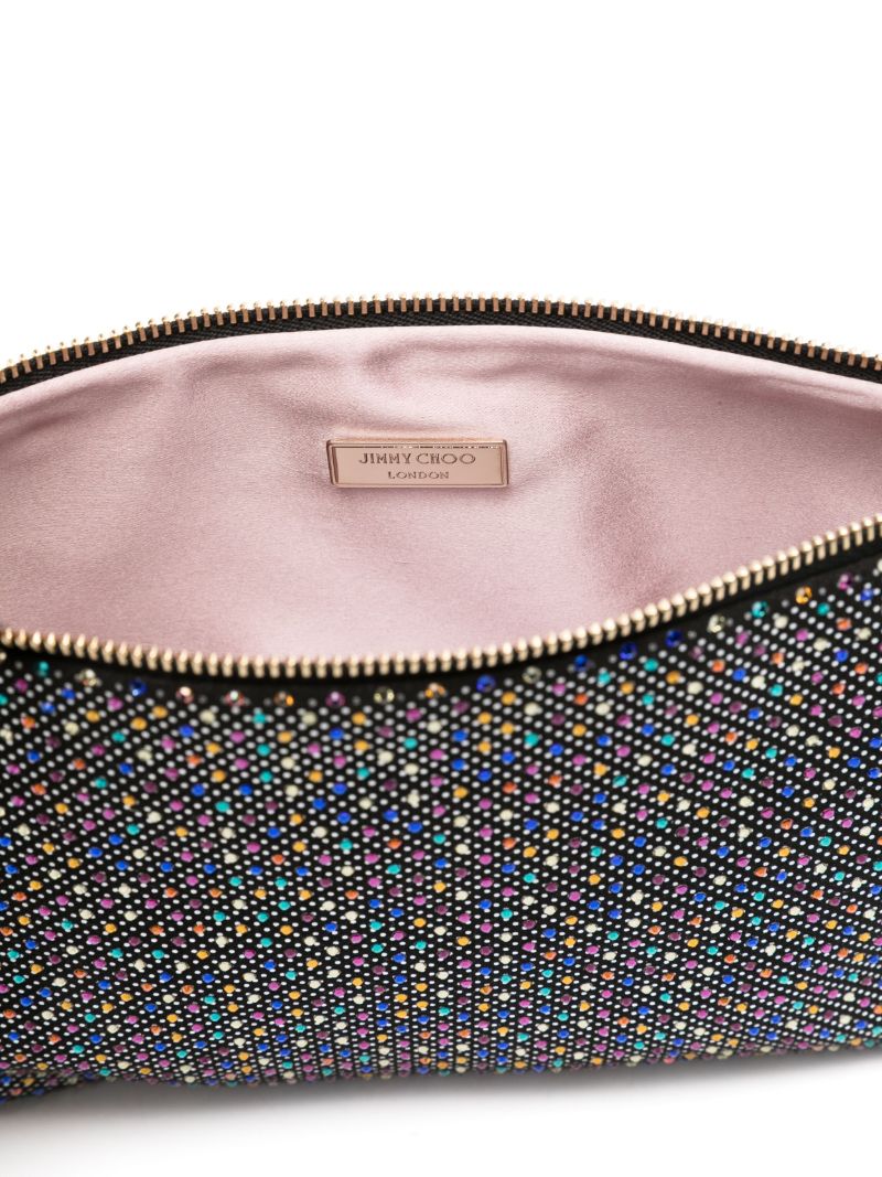 Black Crystal-embellished Shoulder Bag