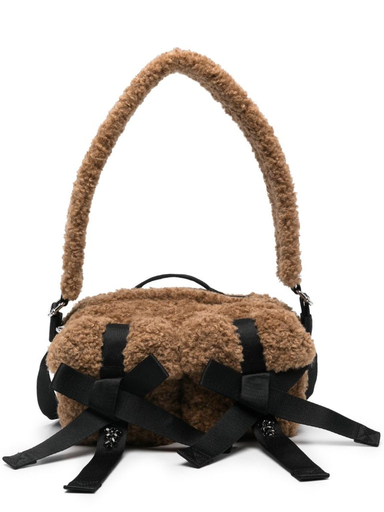 Brown Classic Bow Cross Body Bag