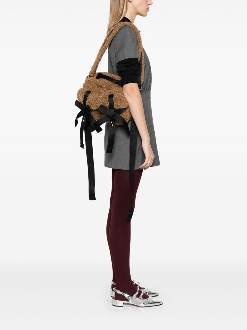 Brown Classic Bow Cross Body Bag