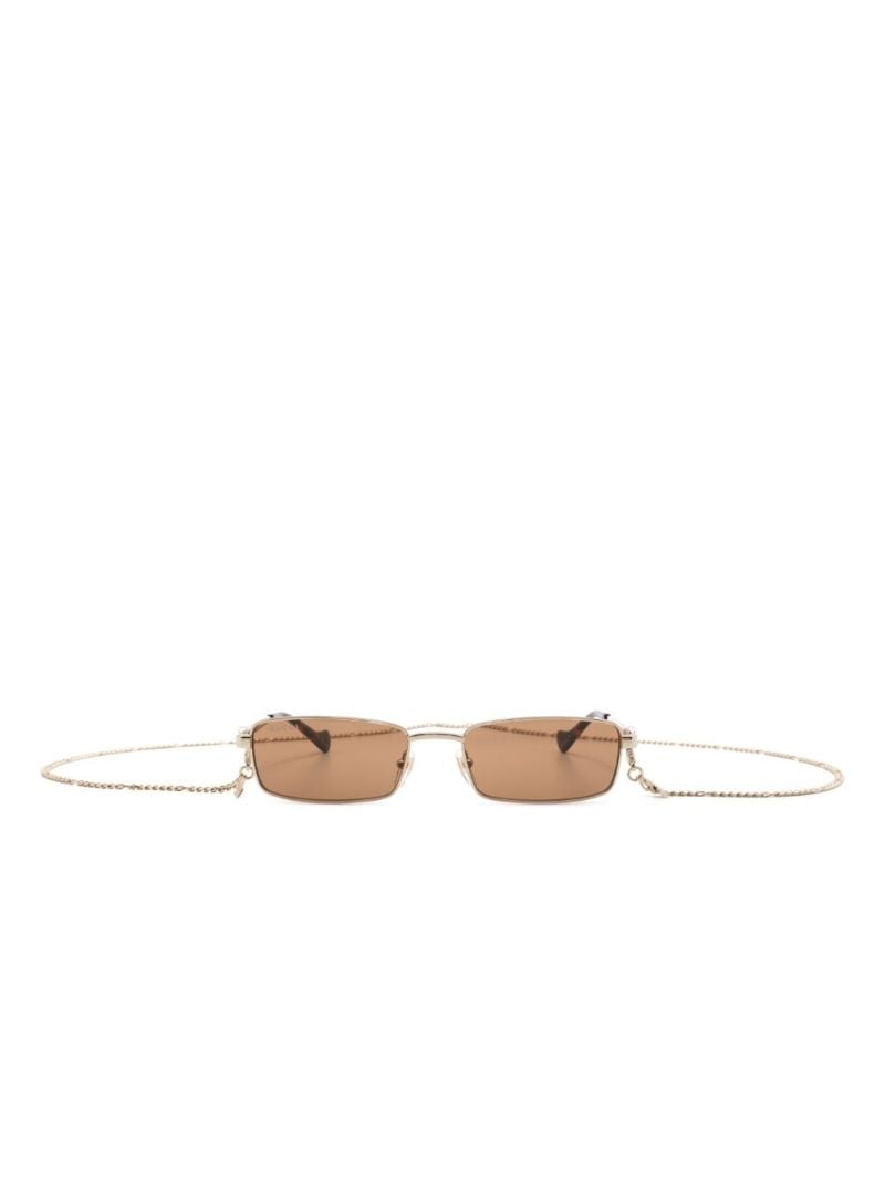 Gold-tone Rectangle-frame Sunglasses