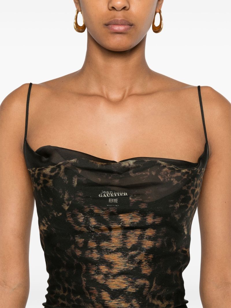 Leopard-print Gown