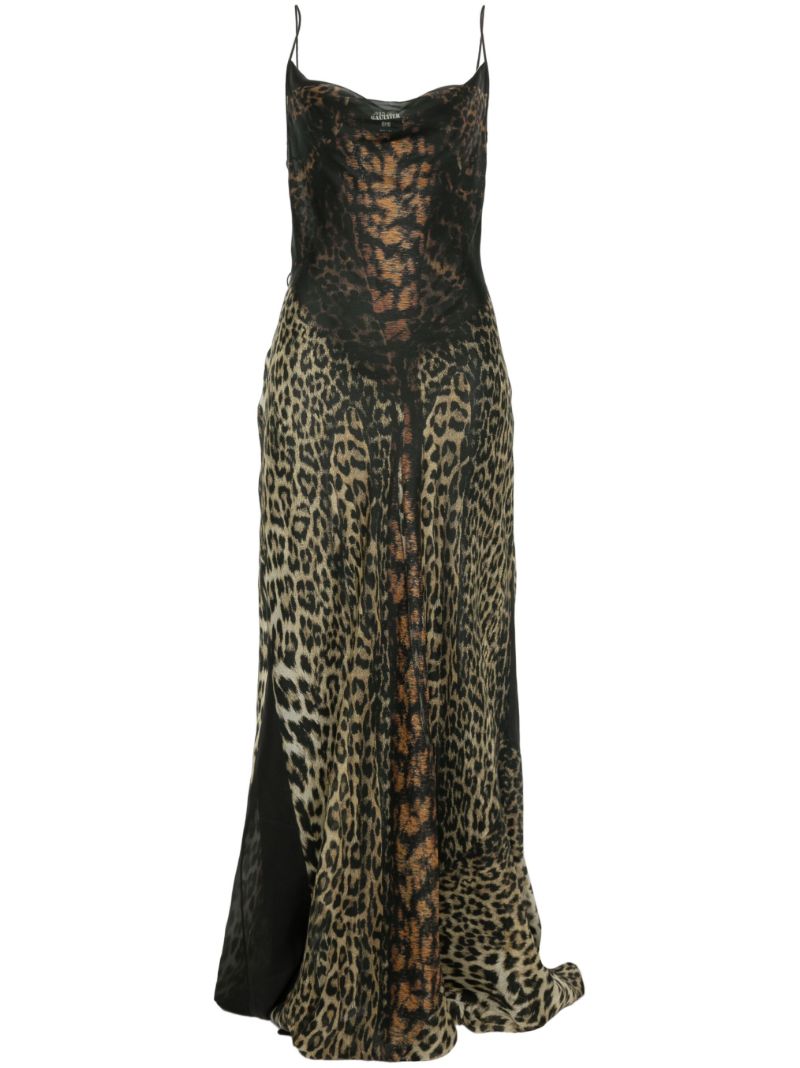 Leopard-print Gown