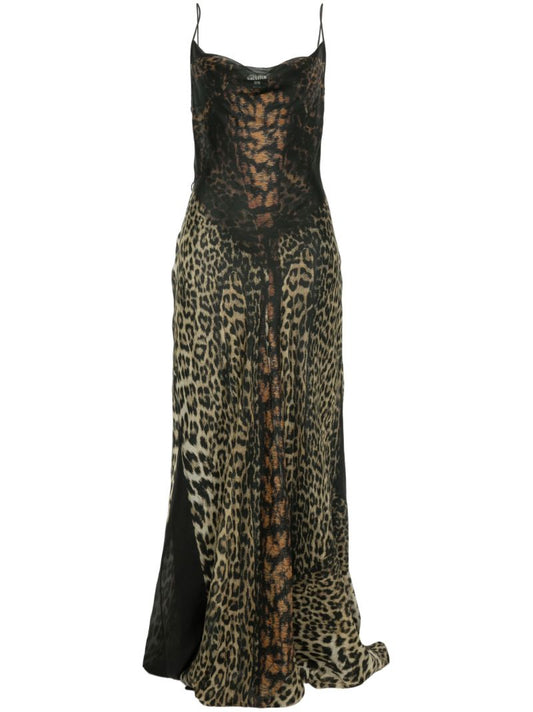 Leopard-print Gown
