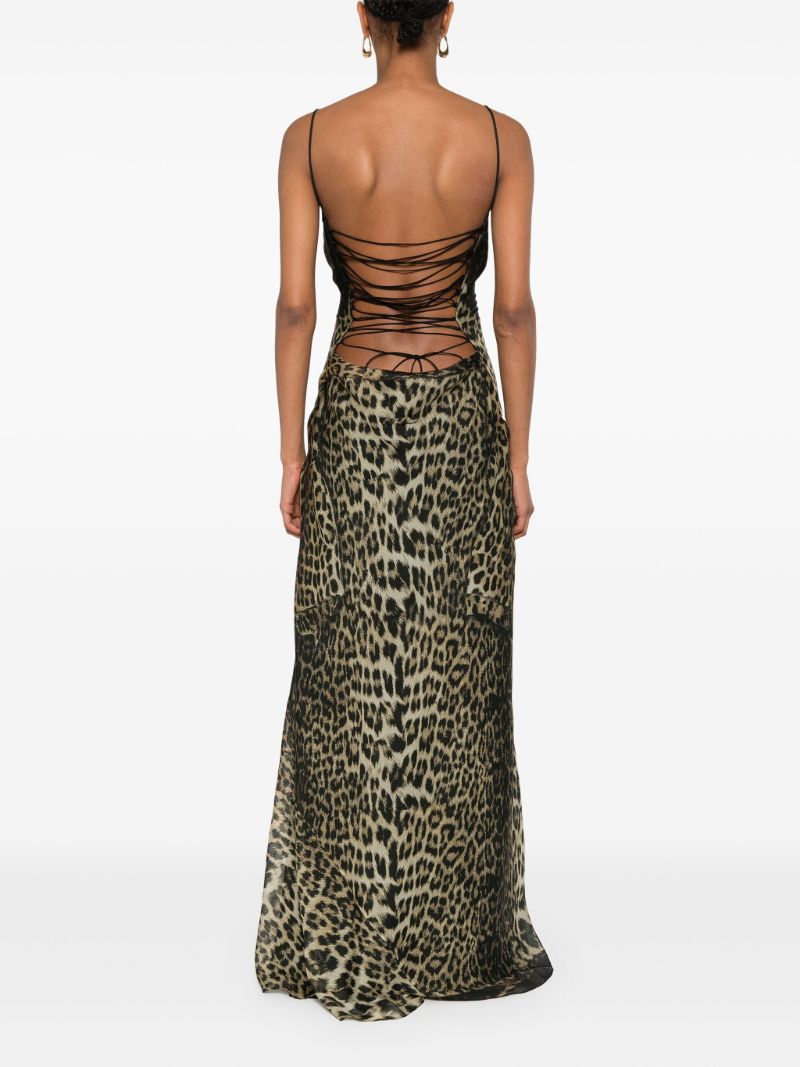 Leopard-print Gown