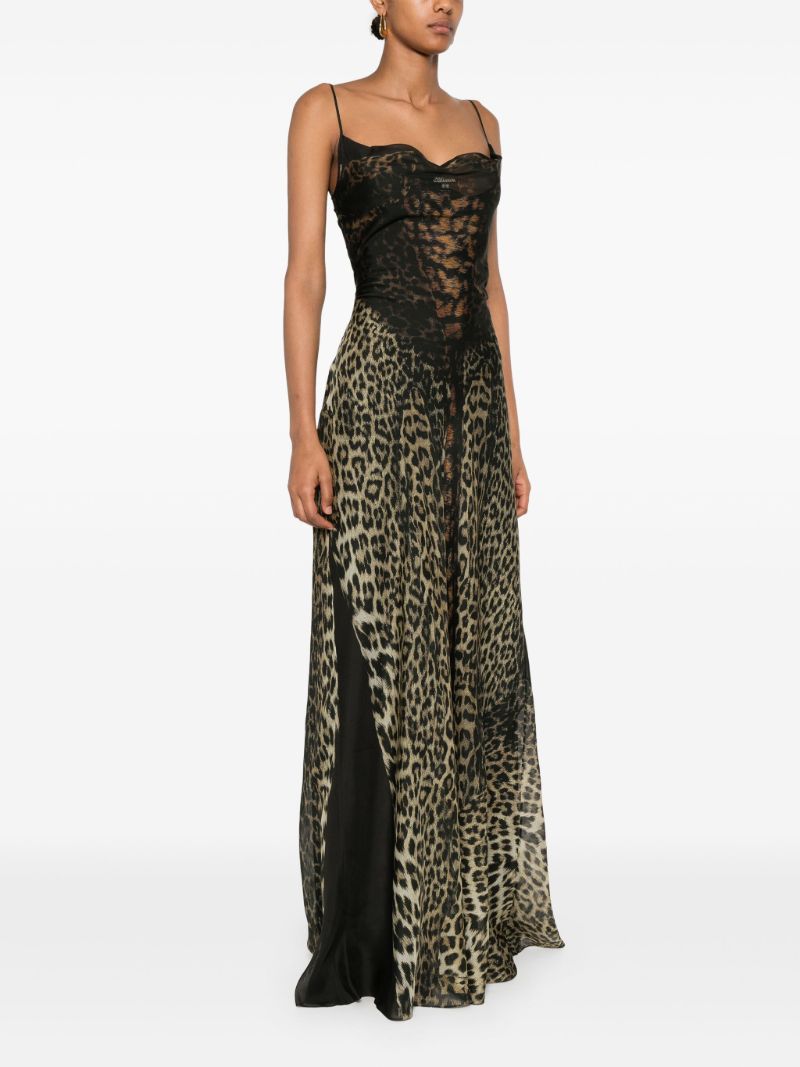 Leopard-print Gown