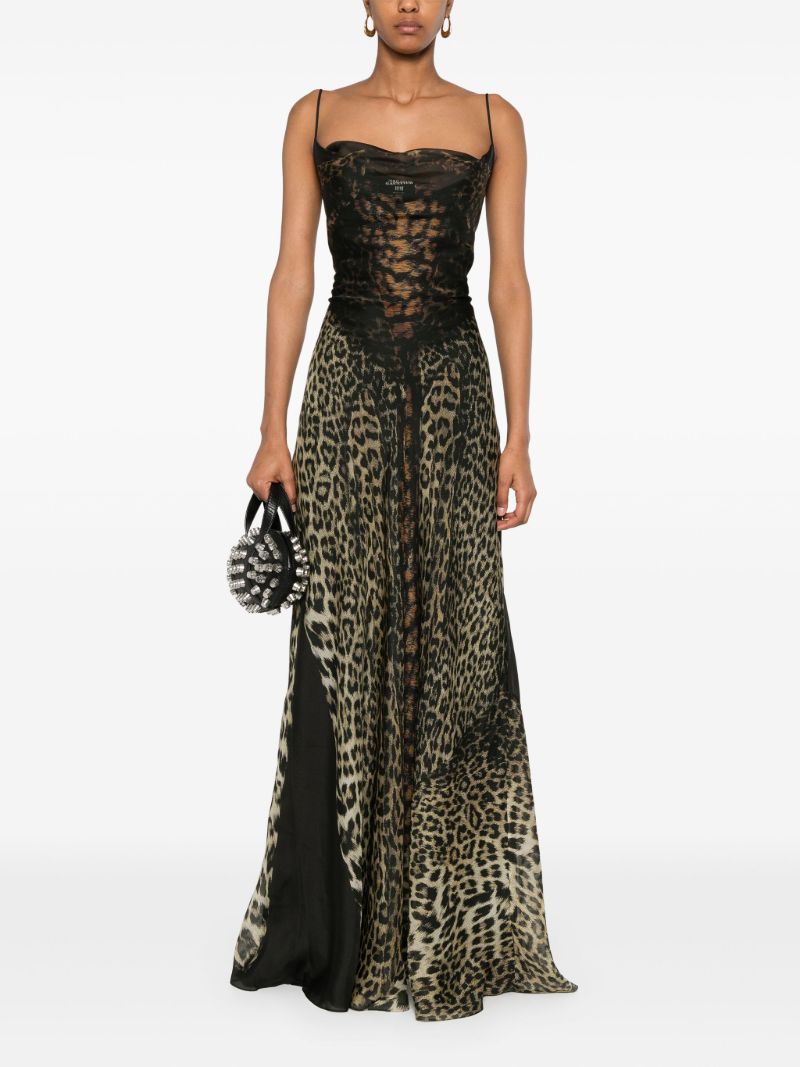 Leopard-print Gown