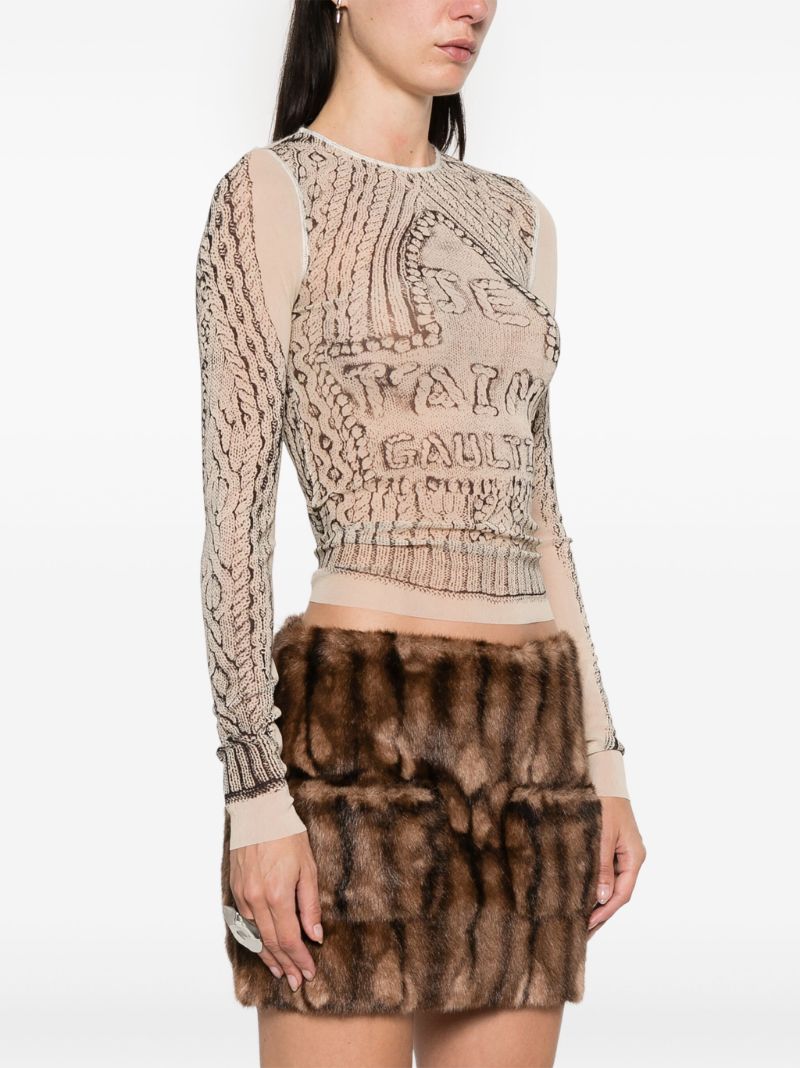 Knit-print T-shirt