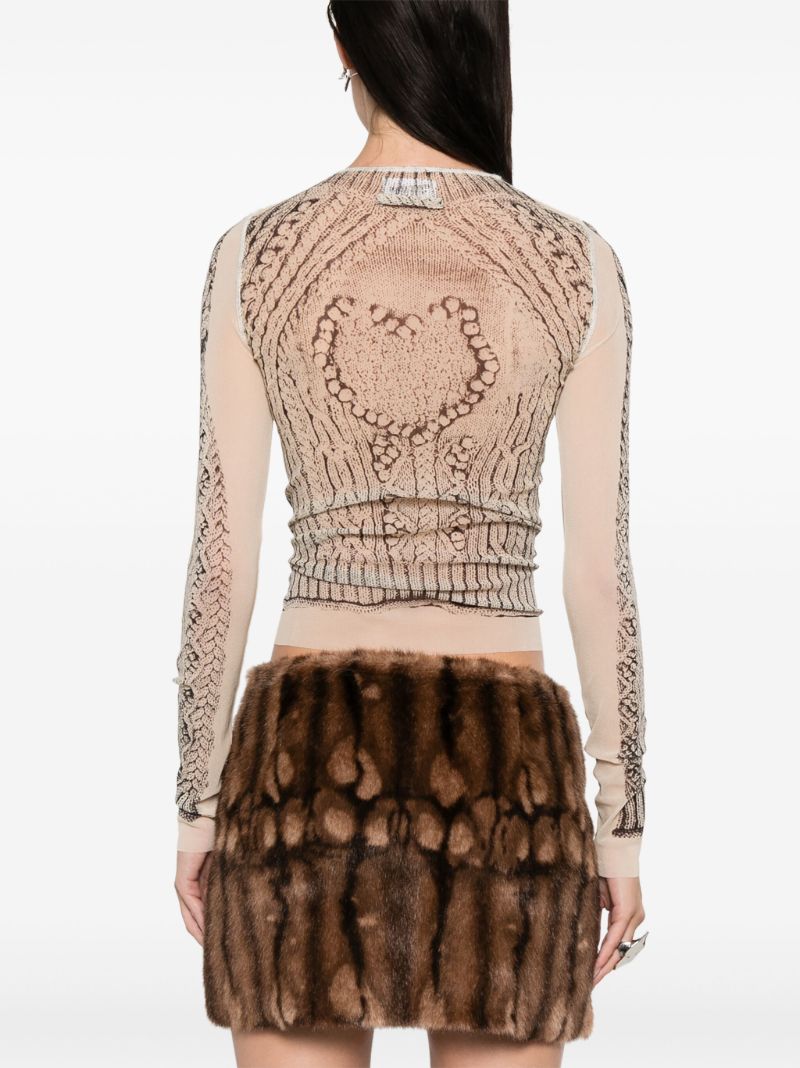 Knit-print T-shirt