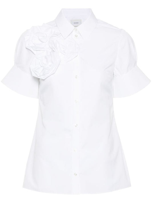 White Rose AppliquÃ_x0083_Â© Poplin Shirt