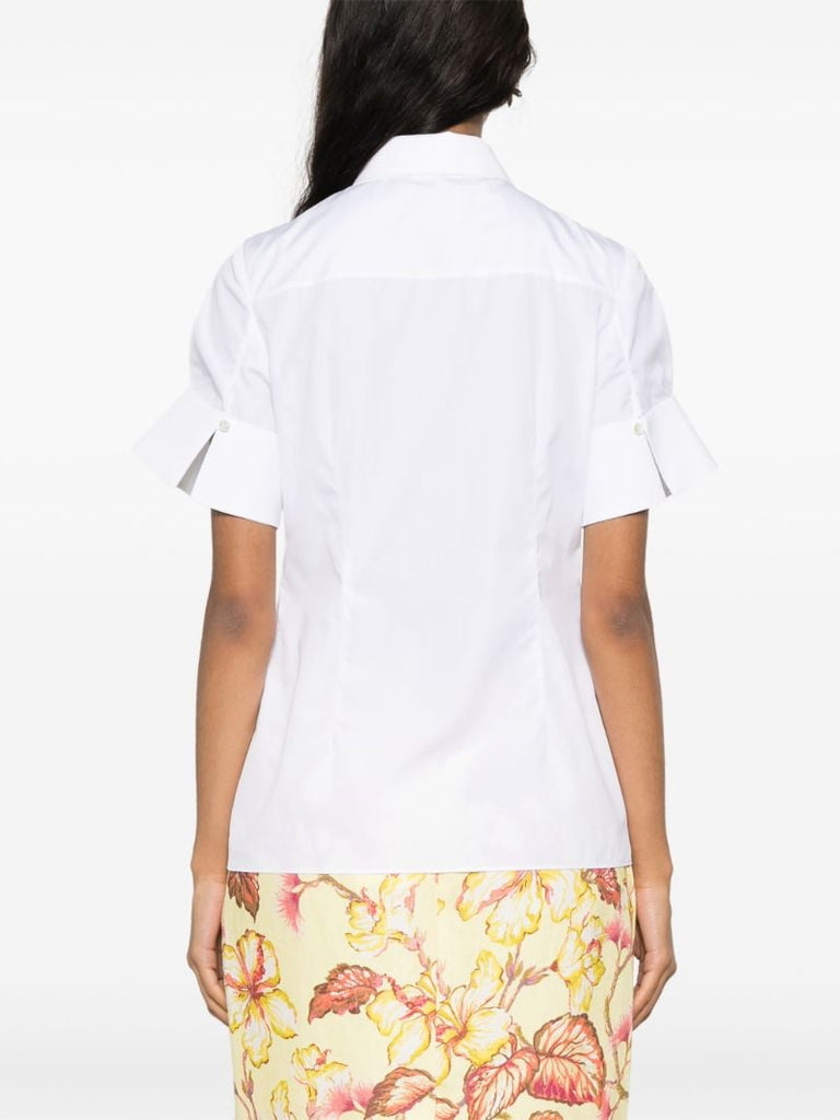 White Rose AppliquÃ_x0083_Â© Poplin Shirt