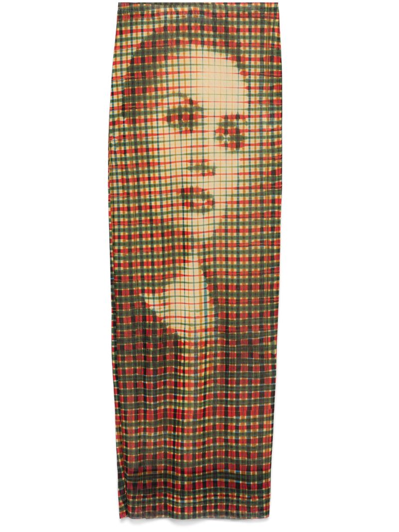 Tartan Face Maxi Skirt