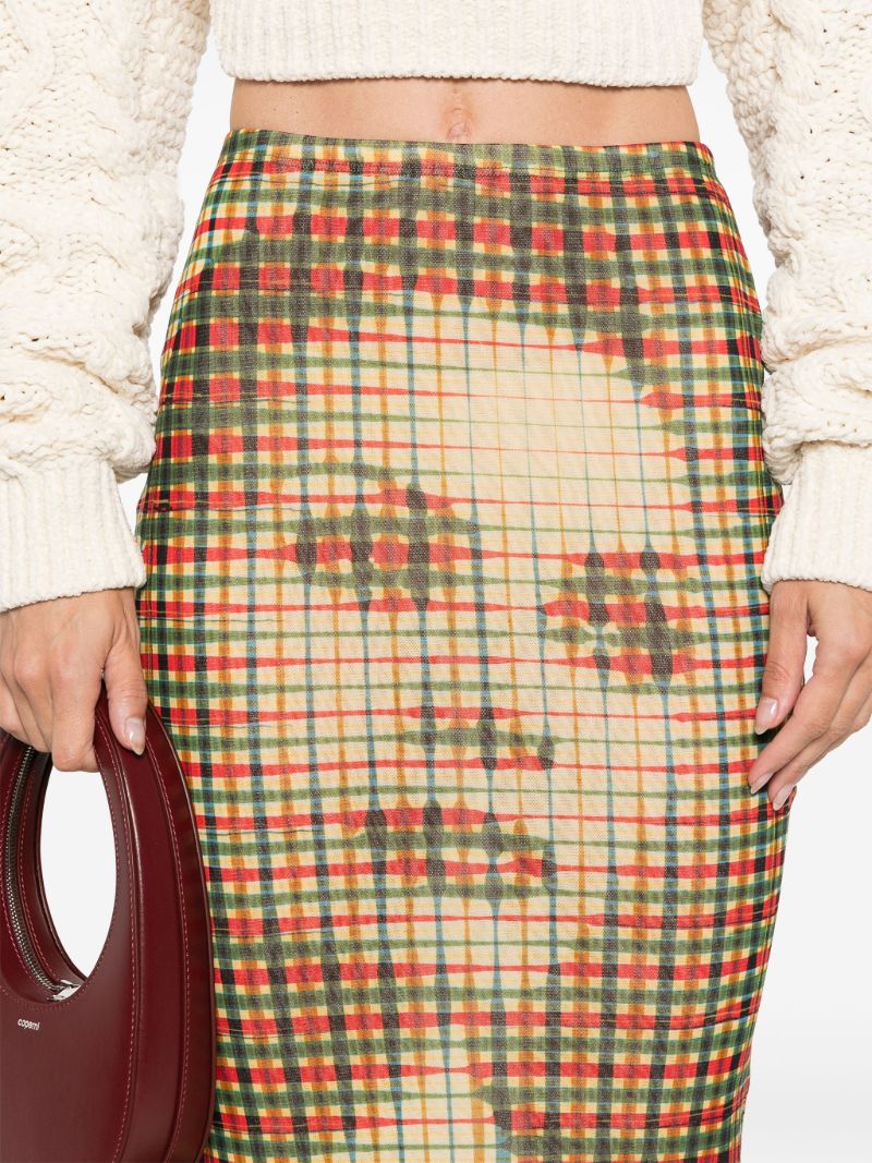 Tartan Face Maxi Skirt