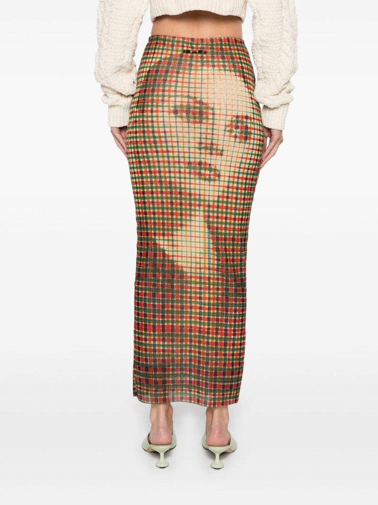 Tartan Face Maxi Skirt