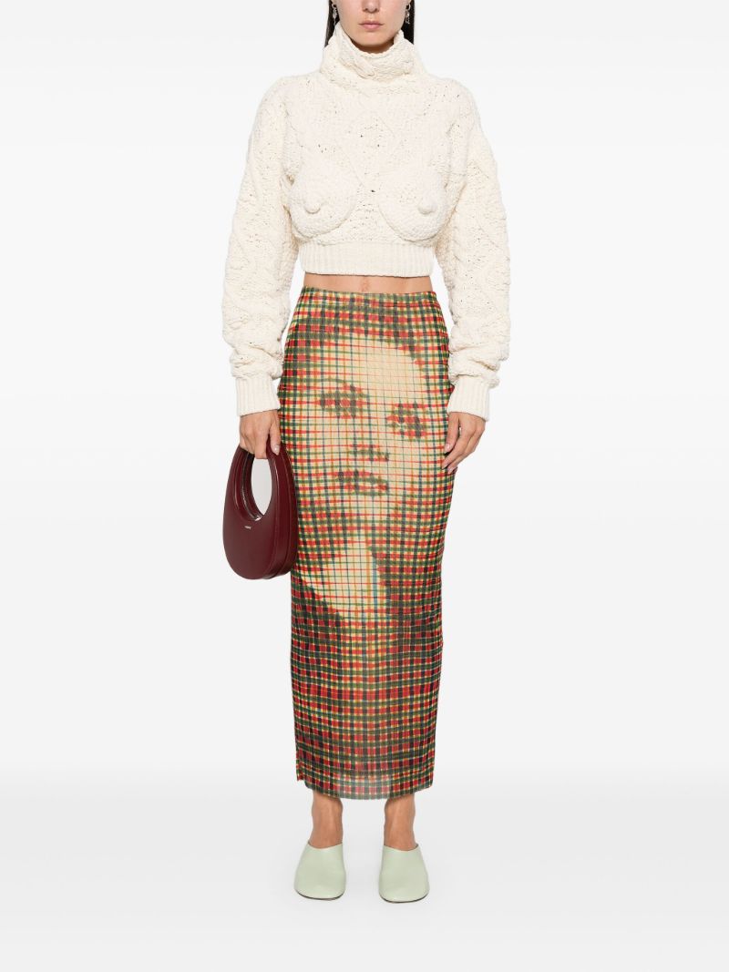 Tartan Face Maxi Skirt