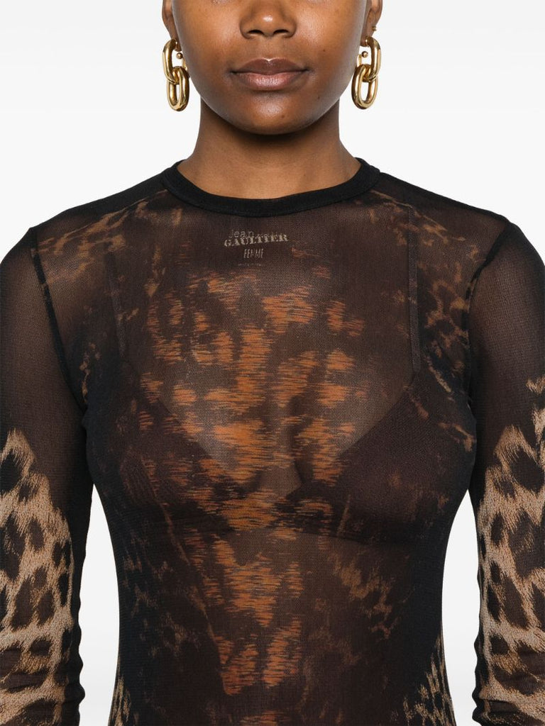 Leopard-print Maxi Dress