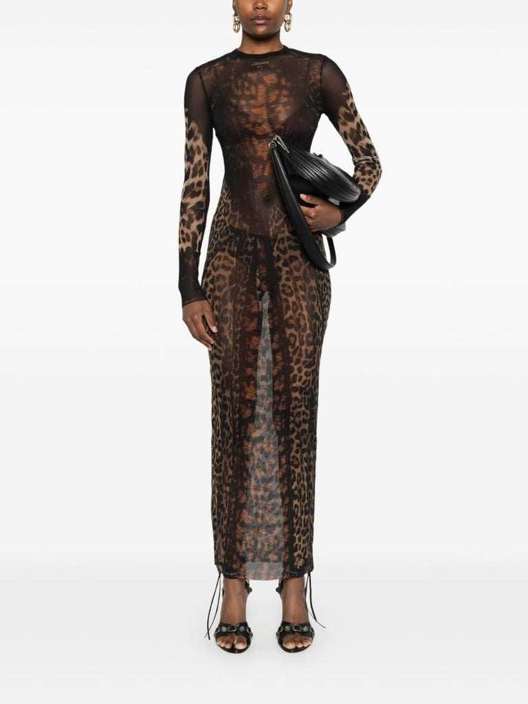 Leopard-print Maxi Dress