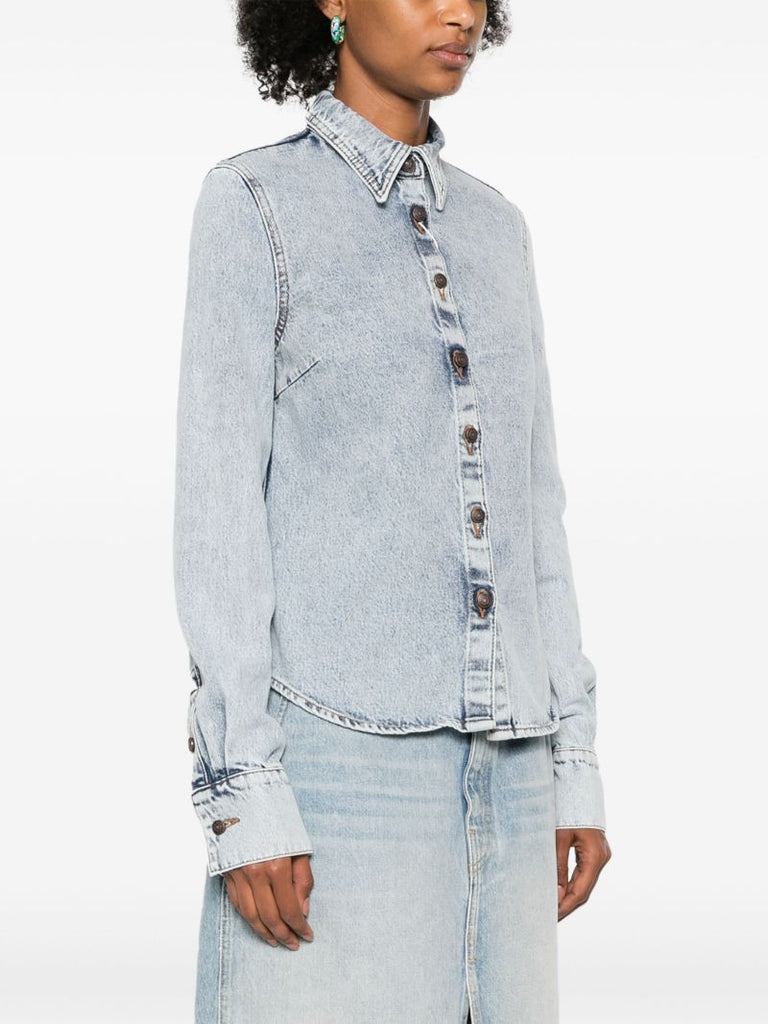 Blue Button-up Denim Shirt