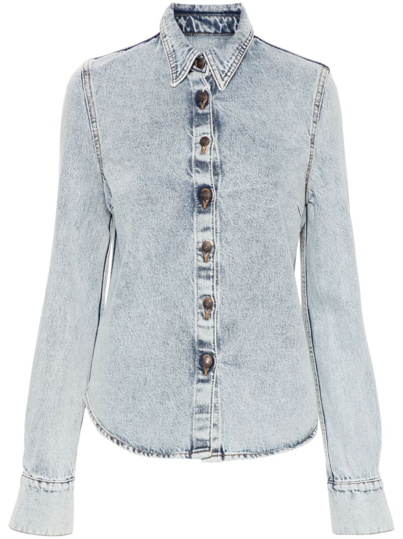 Blue Button-up Denim Shirt