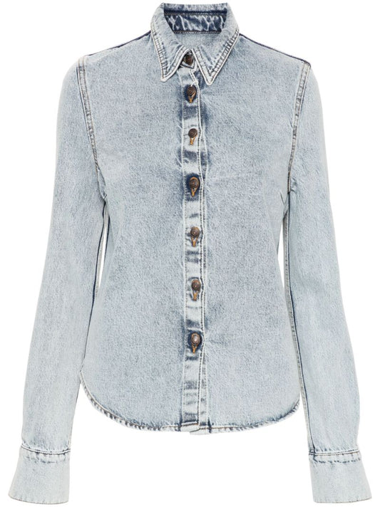 Blue Button-up Denim Shirt