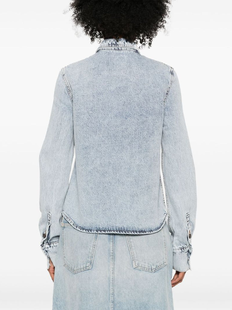 Blue Button-up Denim Shirt