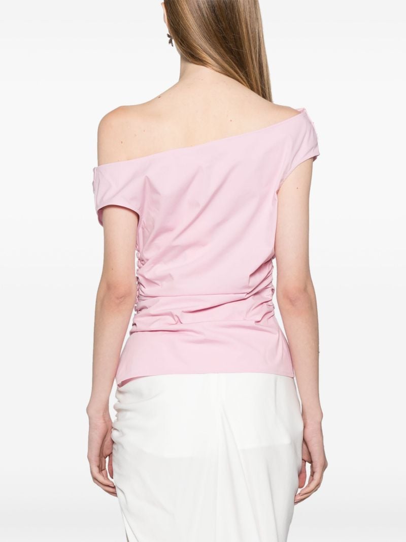 Pink Off-shoulder Cotton Top