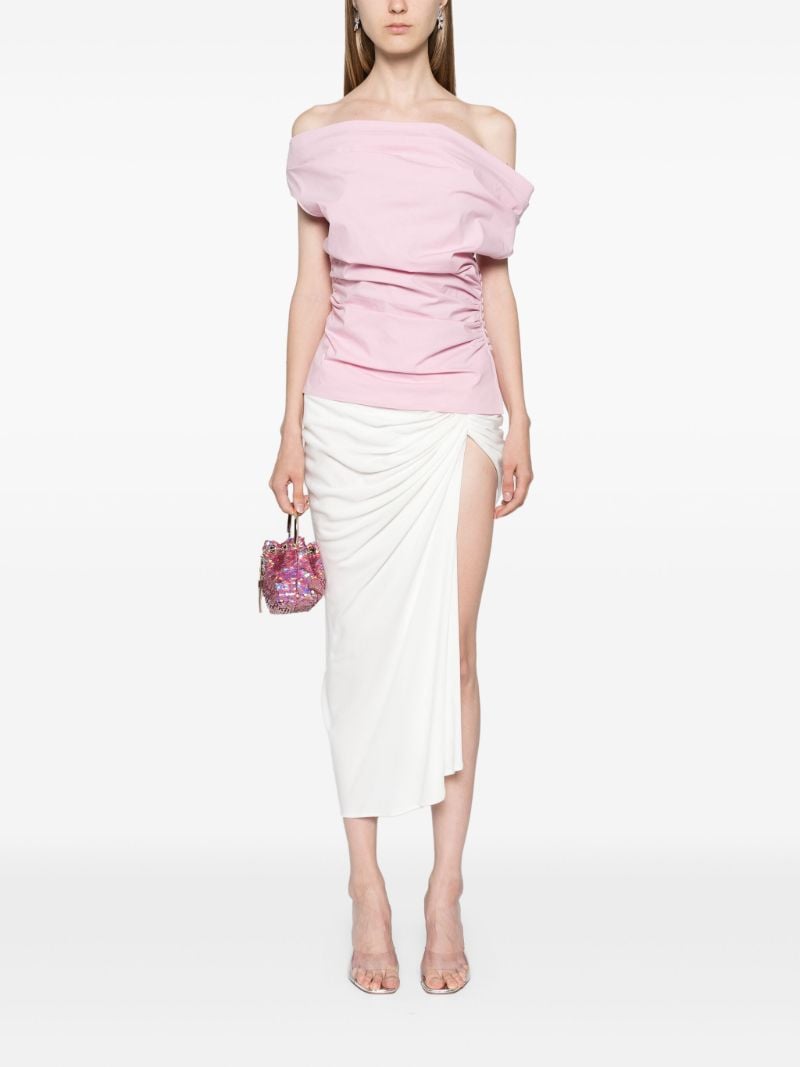 Pink Off-shoulder Cotton Top