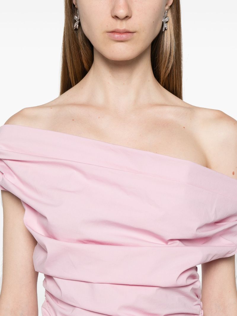 Pink Off-shoulder Cotton Top