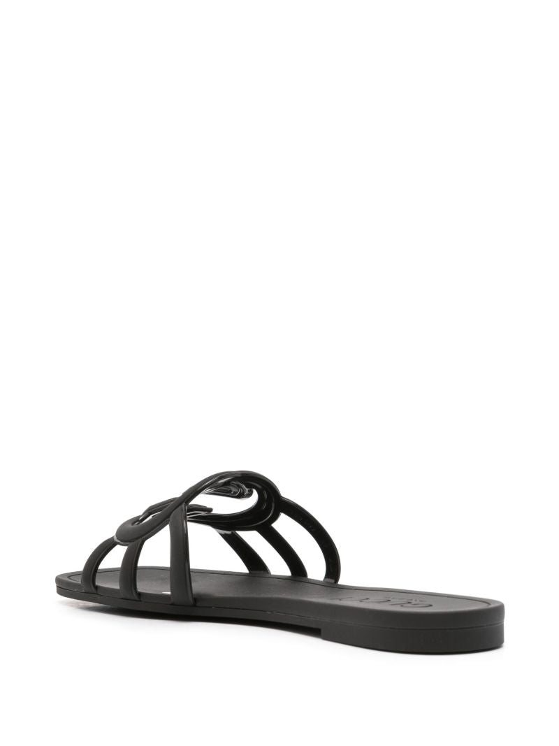 Black Interlocking G Slides