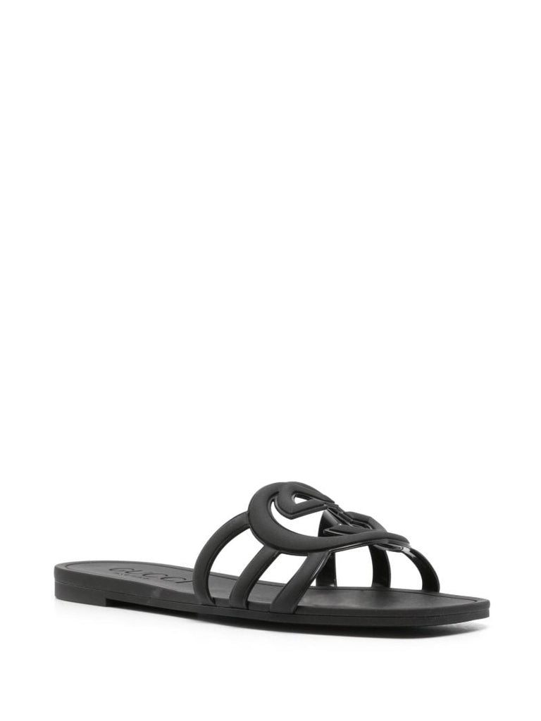 Black Interlocking G Slides