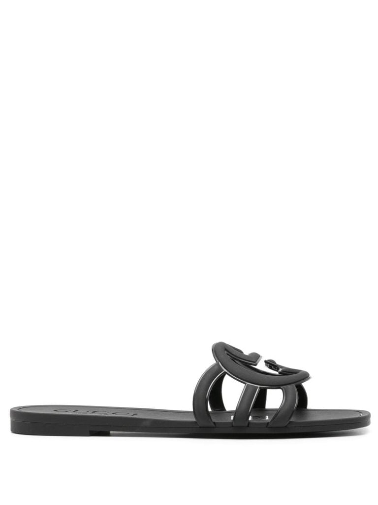 Black Interlocking G Slides