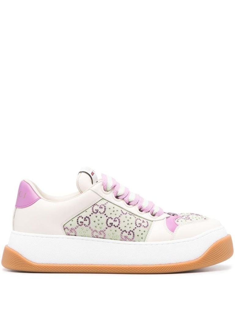 Neutral Screener Crystal-embellished Sneakers
