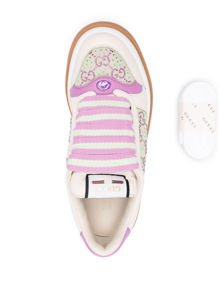 Neutral Screener Crystal-embellished Sneakers