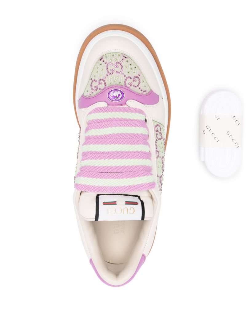 Neutral Screener Crystal-embellished Sneakers