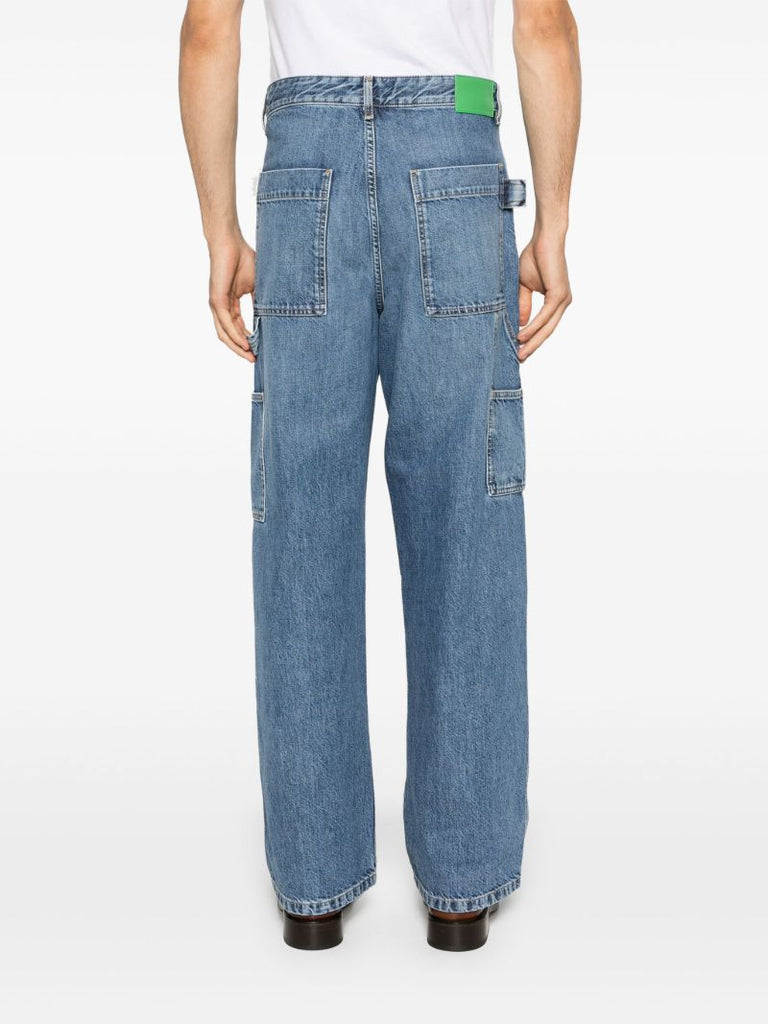 Blue Straight-leg Carpenter Jeans