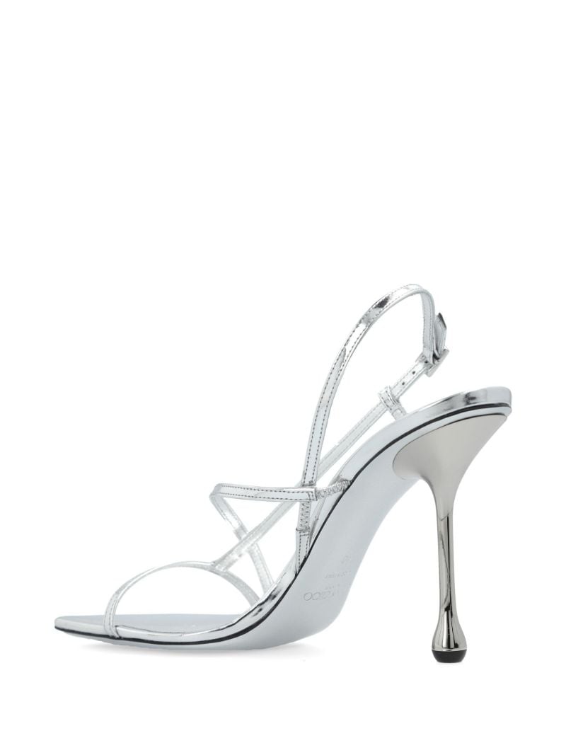 Silver Etana 95mm Metallic Sandals
