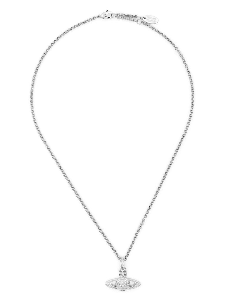 Silver-tone Mini Bas Relief Pendant Necklace