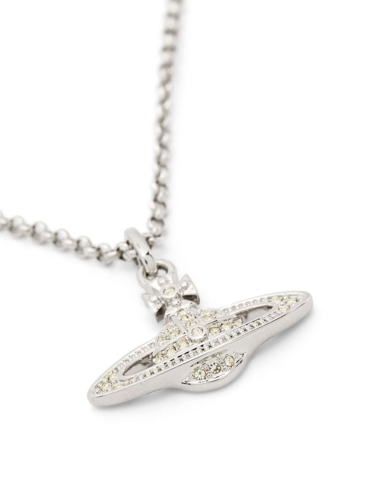 Silver-tone Mini Bas Relief Pendant Necklace